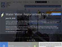 Tablet Screenshot of lakefrontutilities.on.ca